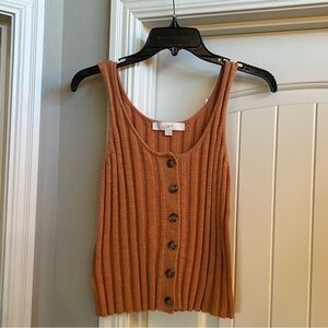 Ann Taylor LOFT women’s rust colored sweater tank top size small